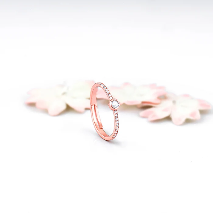 Rose Gold Zircon Epitome of Love Ring - Image 2
