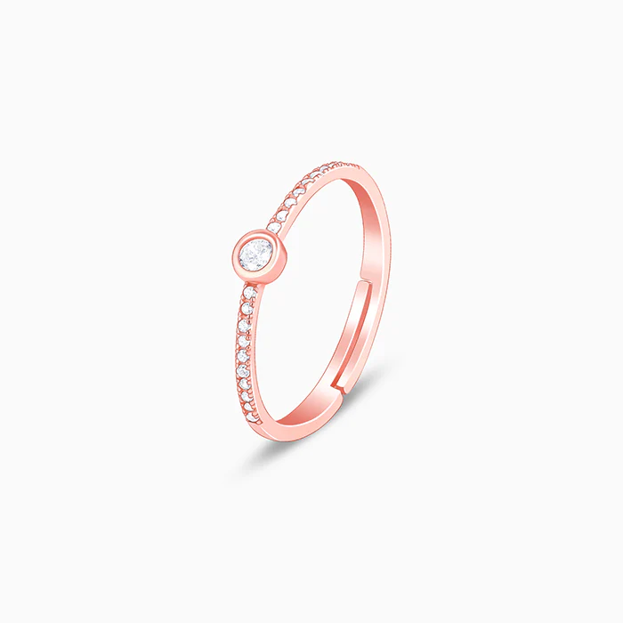 Rose Gold Zircon Epitome of Love Ring - Image 4