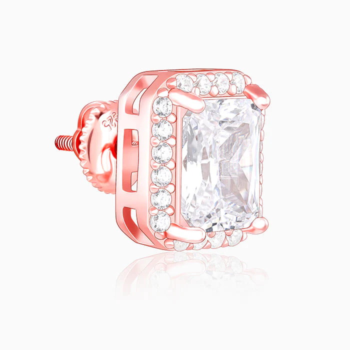 Rose Gold Zircon Heartfelt Shine Earrings - Image 4