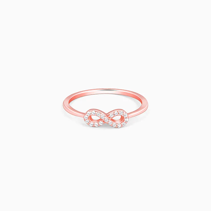 Rose Gold Zircon Loop of Hope Ring