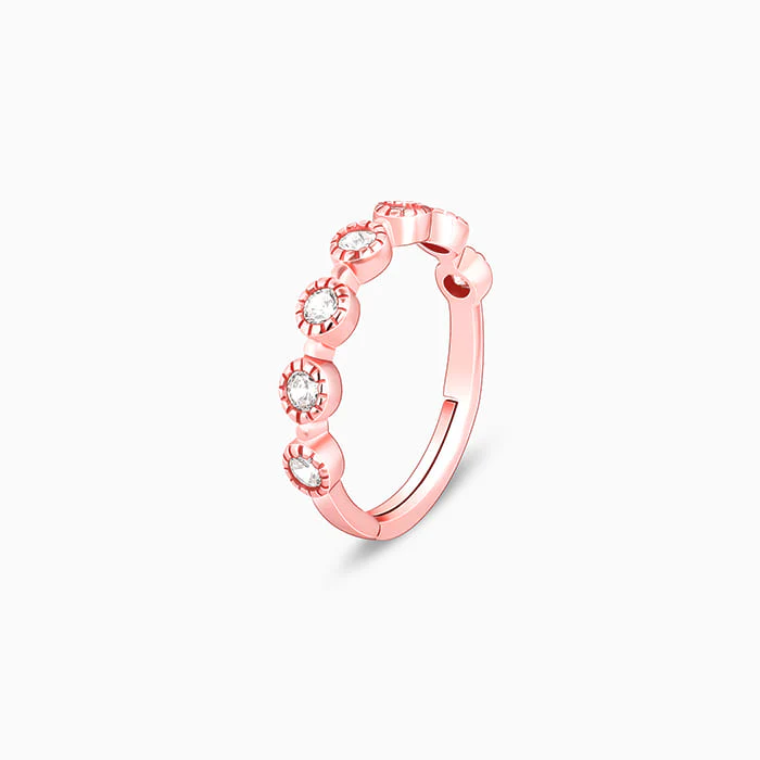 Rose Gold Zircon Melange Ring (Size 13) - Image 4