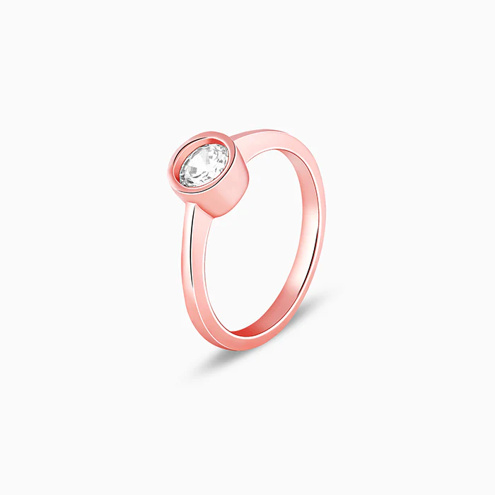 Rose Gold Zircon Shine Ring - Image 4