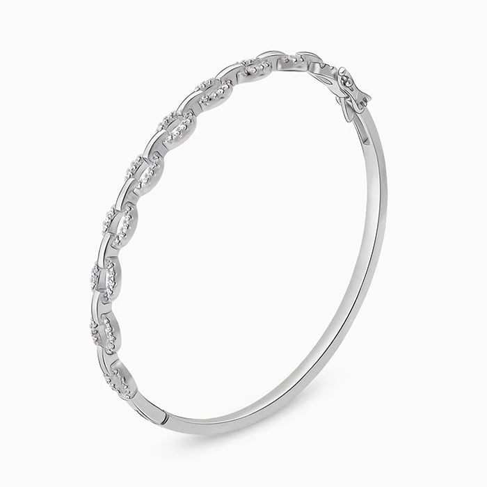 Silver Zircon Whirl Bracelet - Image 3