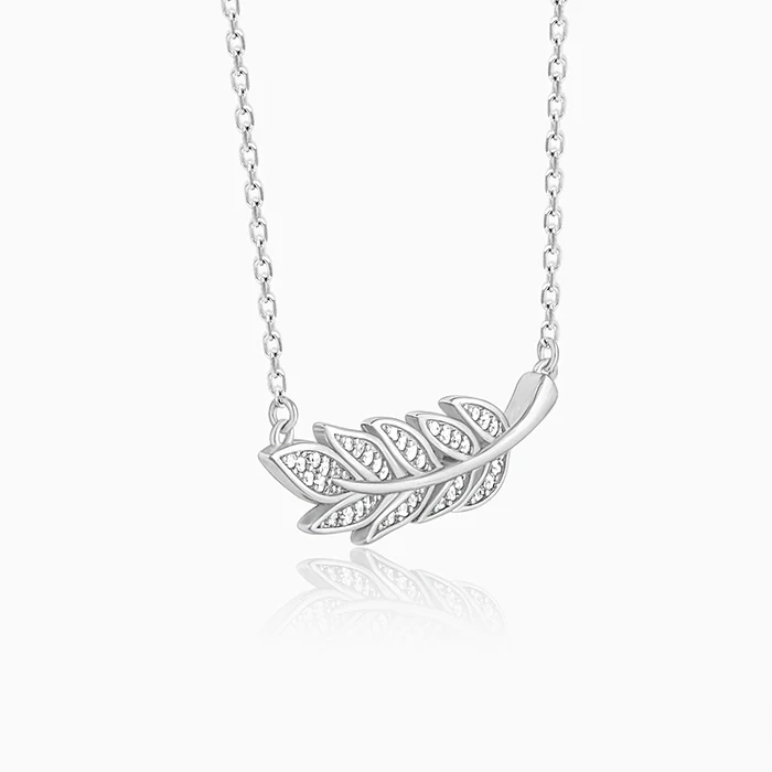 Silver Leafy Elegance Necklace - Image 3