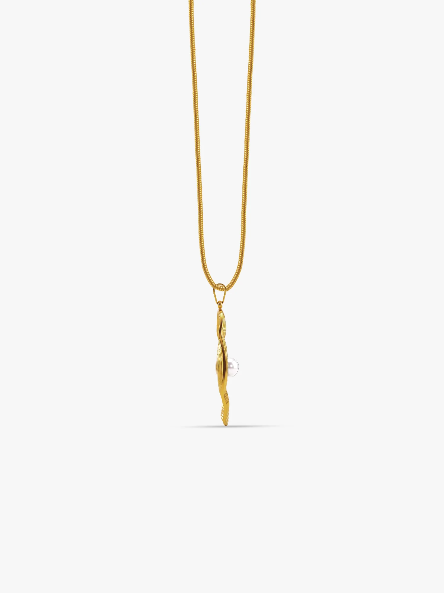 Secret Frame Gold Plated Pendant with Link Chain - Image 5