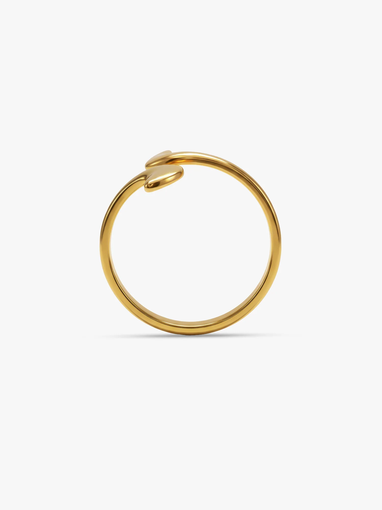 Sharp Curve Energy Gold Plated Ring (Size 17) - Image 5