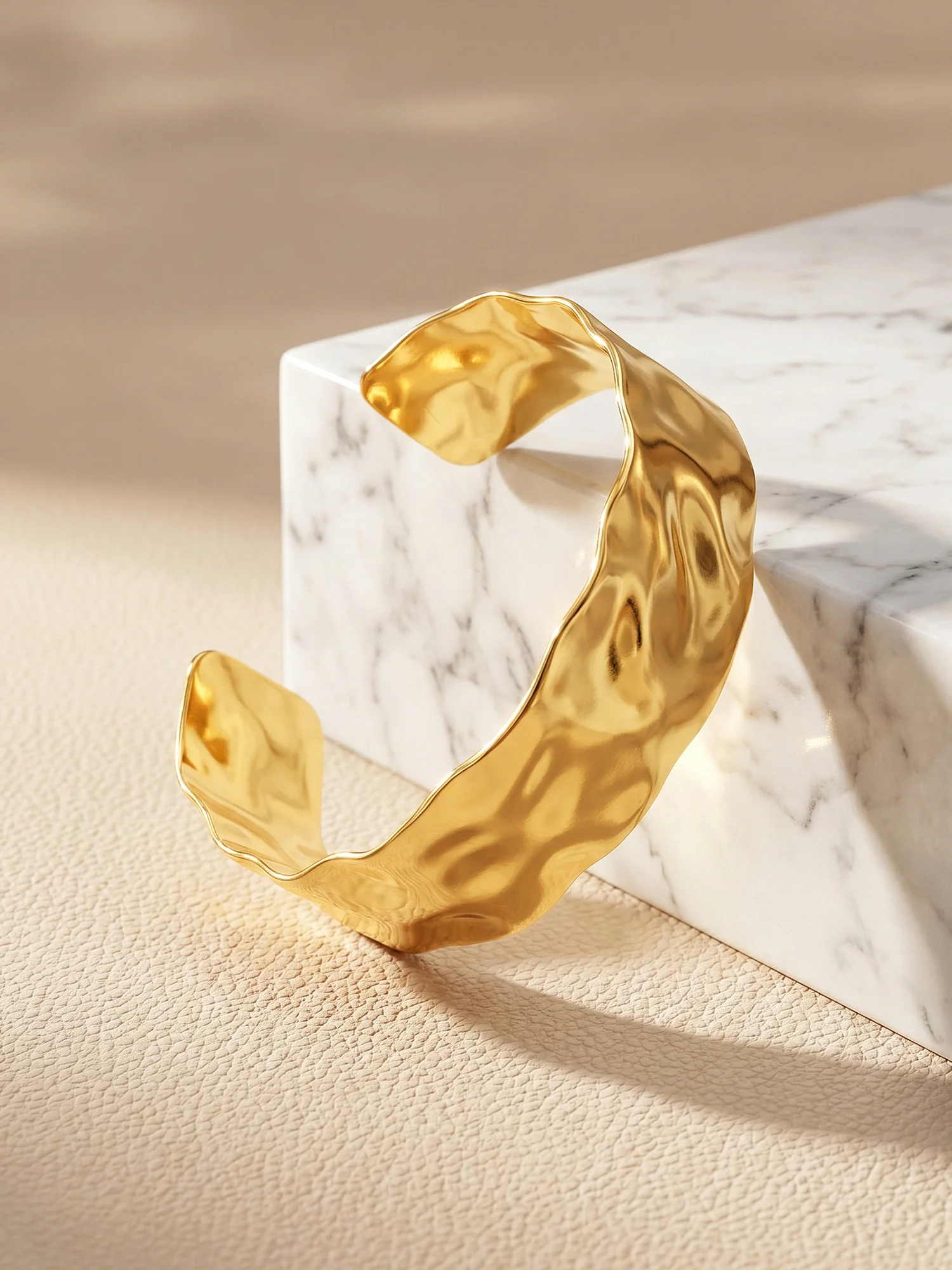 Sharp Energy Gold Plated Cuff Bracelet - Image 2