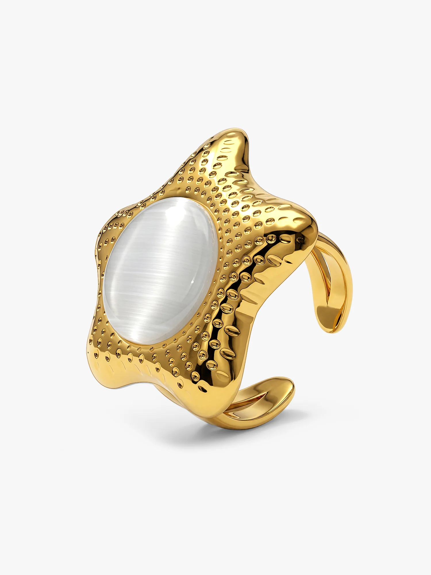 Shell Frame Gold Plated Ring (Size 15) - Image 4