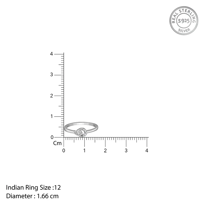 Silver Aurora Pear Ring - Image 4