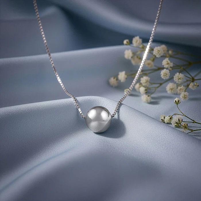 Silver Ballsy Necklace - Image 2