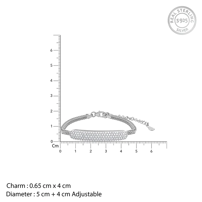 Silver Bar of Light Bracelet - Image 4