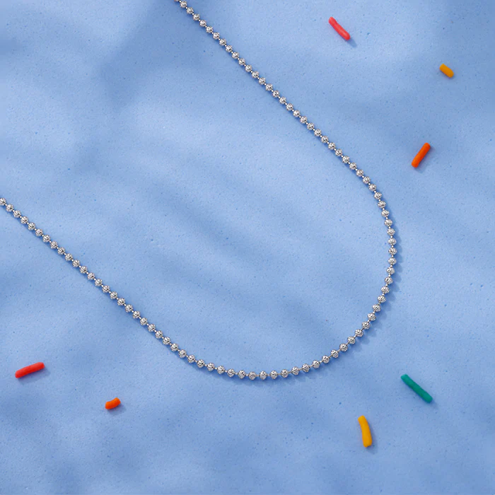 Silver Beaded Kids Chain - Image 2