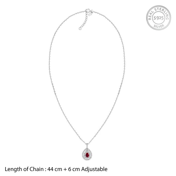 Silver Beauty Drop Pendant With Link Chain - Image 6