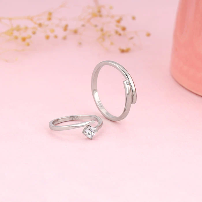 Silver Better TWOgether Couple Rings - Image 2