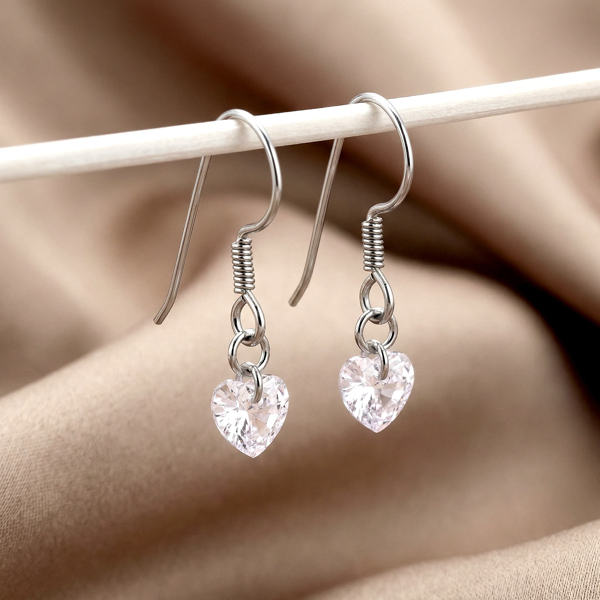 Silver Beyond Heart Earrings - Image 2