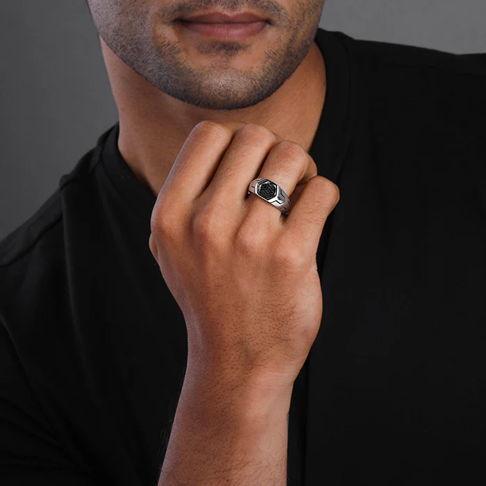 Silver Black is King Ring For Him - Image 3