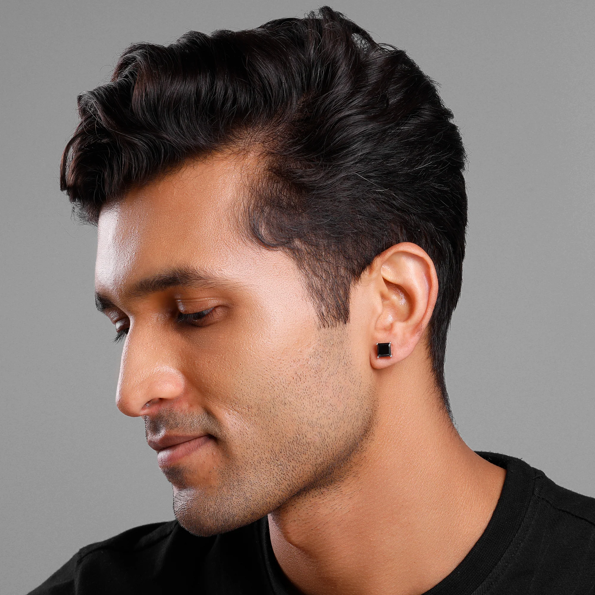 Silver Black Shadow Stud For Him - Image 3