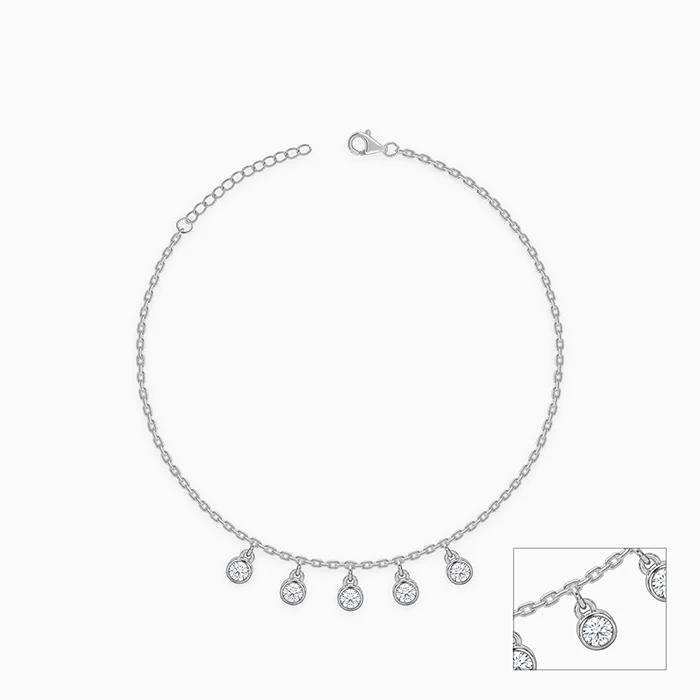 Silver Blanche Anklet - Image 3