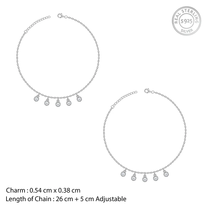 Silver Blanche Anklet - Image 4