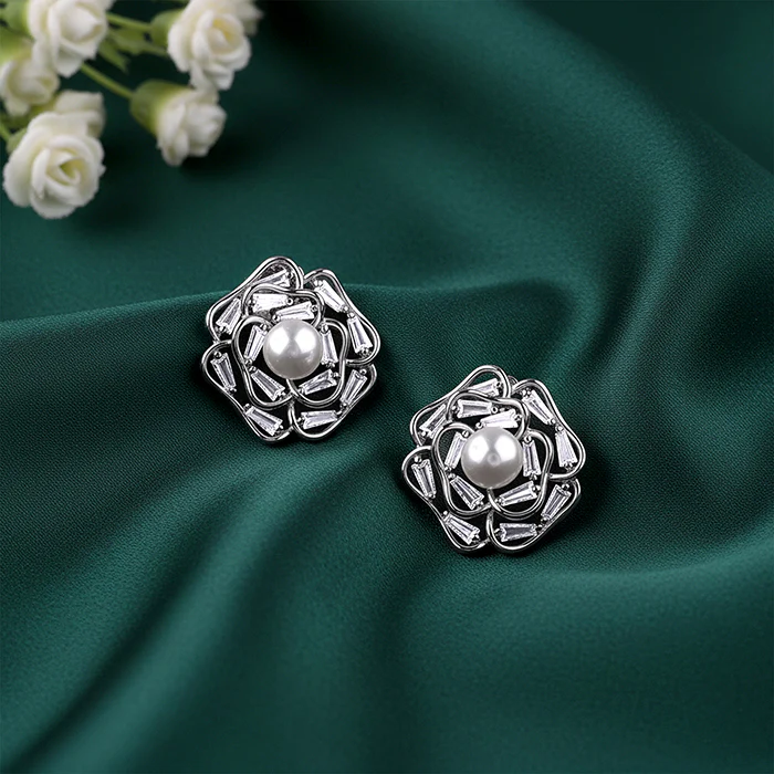 Silver Blossom Earrings - Image 3