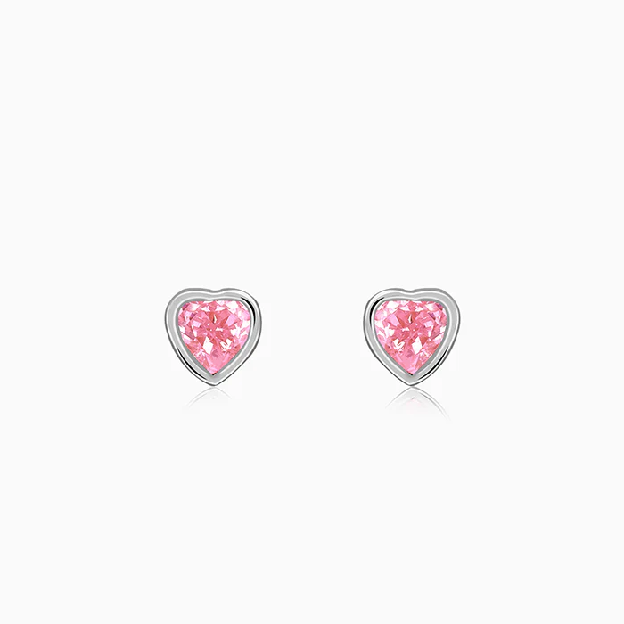 Silver Blush Beat Studs