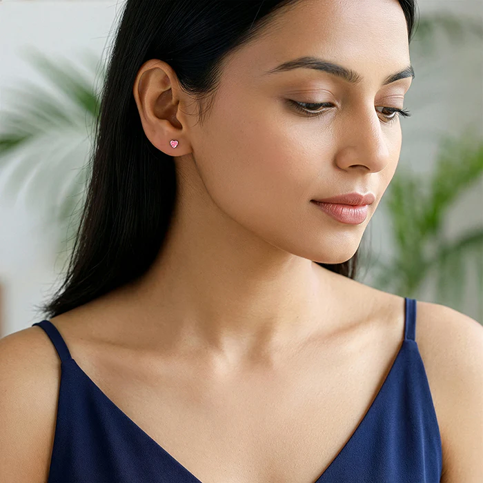 Silver Blush Beat Studs - Image 3