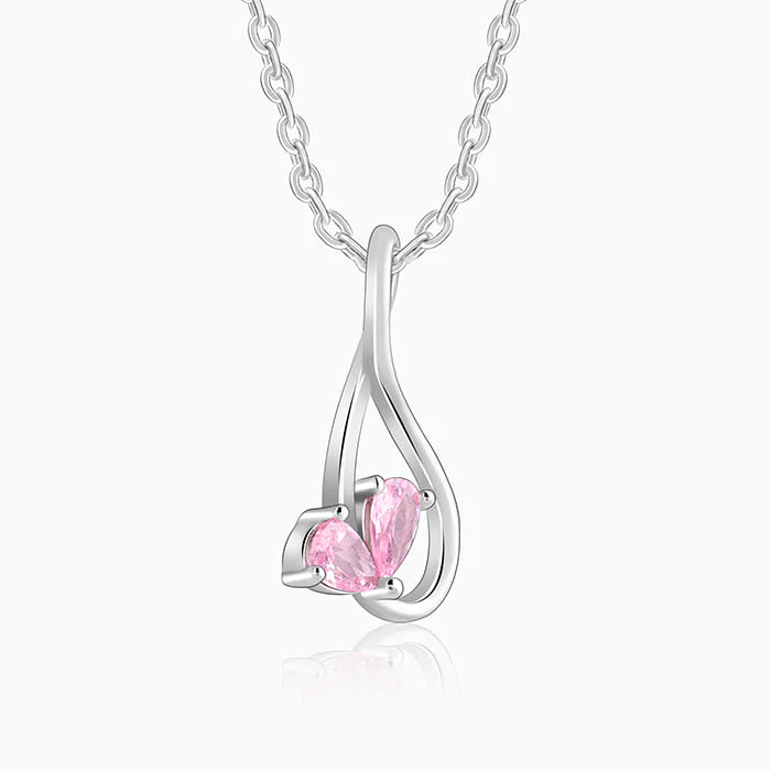 Silver Blush of Love Pendant With Link Chain - Image 4