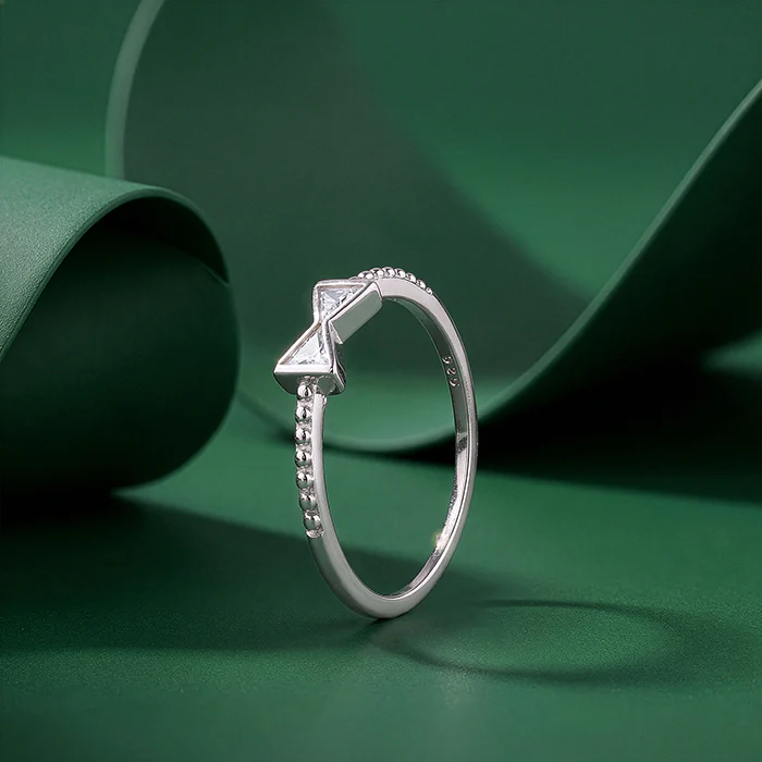Silver Bow Bliss Ring - Image 2
