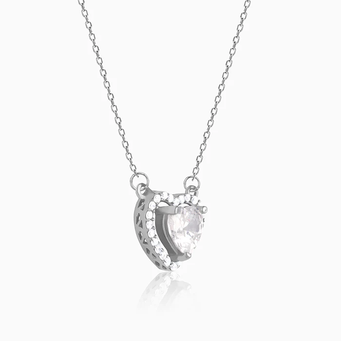Silver Fall in Love Necklace - Image 4