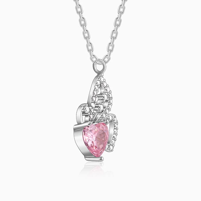Silver Butterflies Desire Pendant With Link Chain - Image 4