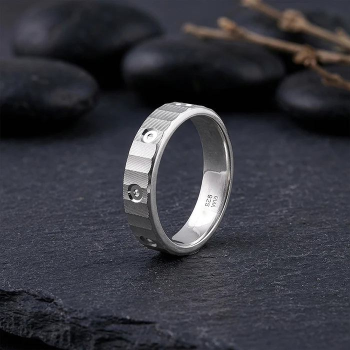 Silver Cadence Ring For Him (Size 20) - Image 2