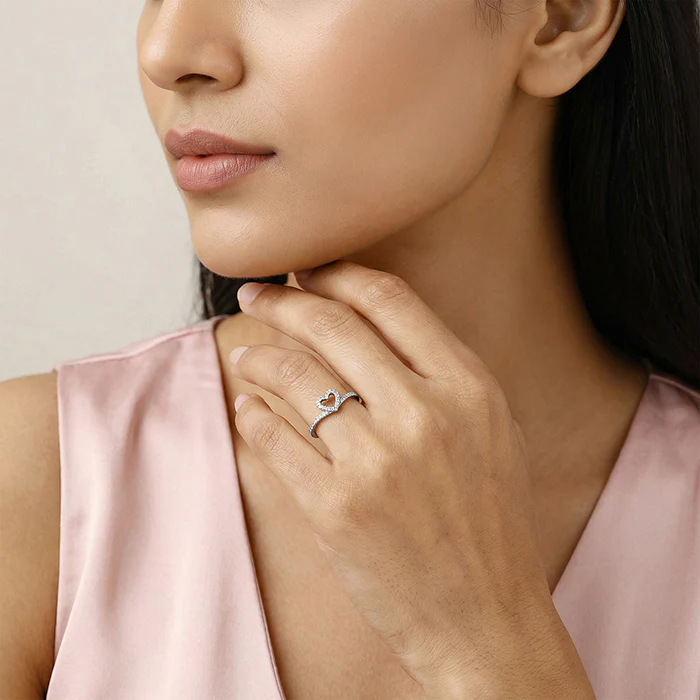 Silver Celeste Love Ring - Image 3
