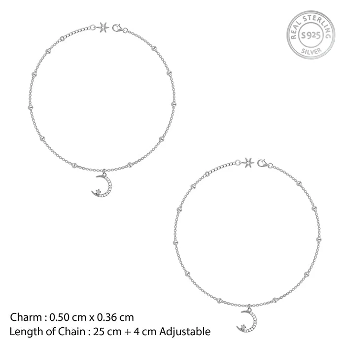 Silver Celestial Loop Anklet - Image 4