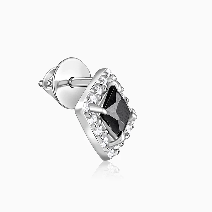 Silver Celestial Square Stud For Him - Image 5