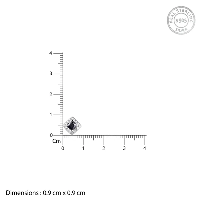 Silver Celestial Square Stud For Him - Image 6