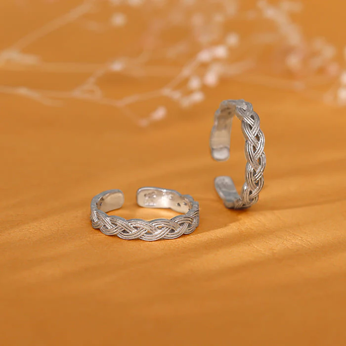 Silver Celtic Tide Toe Rings - Image 2