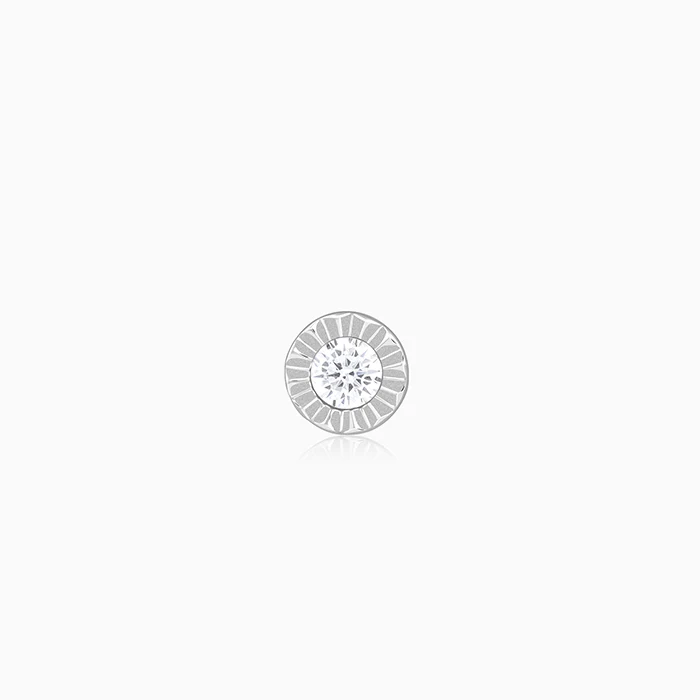 Silver Chakra Shield Stud For Him - Image 2