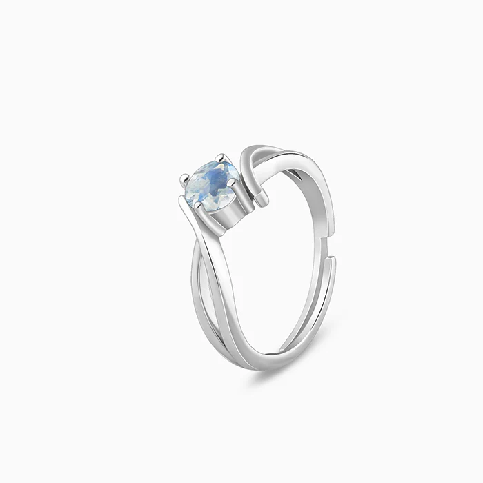 Silver Charm Moonstone Ring - Image 4