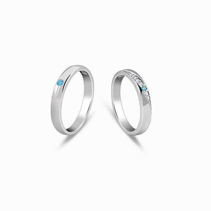 Silver Cherish Couple Bands - Image 4