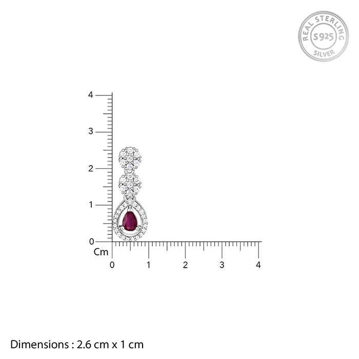 Silver Cherry Prunus Earrings - Image 4