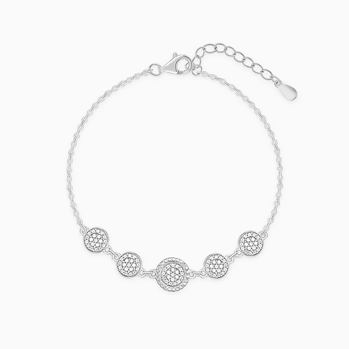 Silver Circle Circus Bracelet