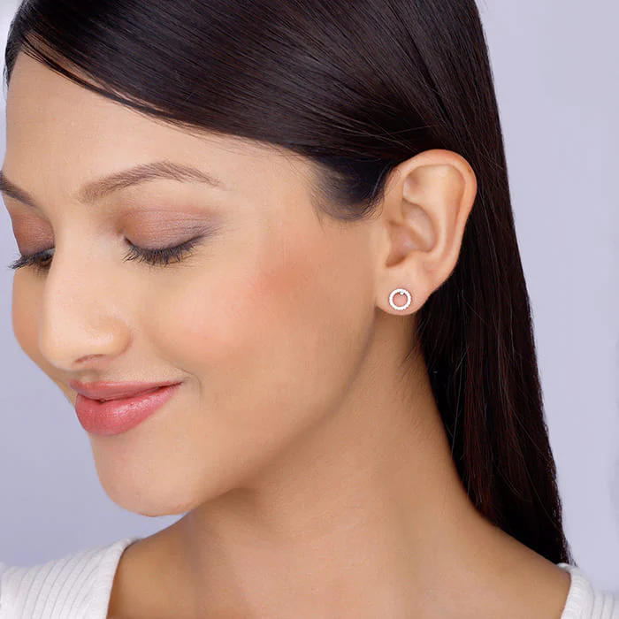 Silver Circle of Joy Earrings - Image 3