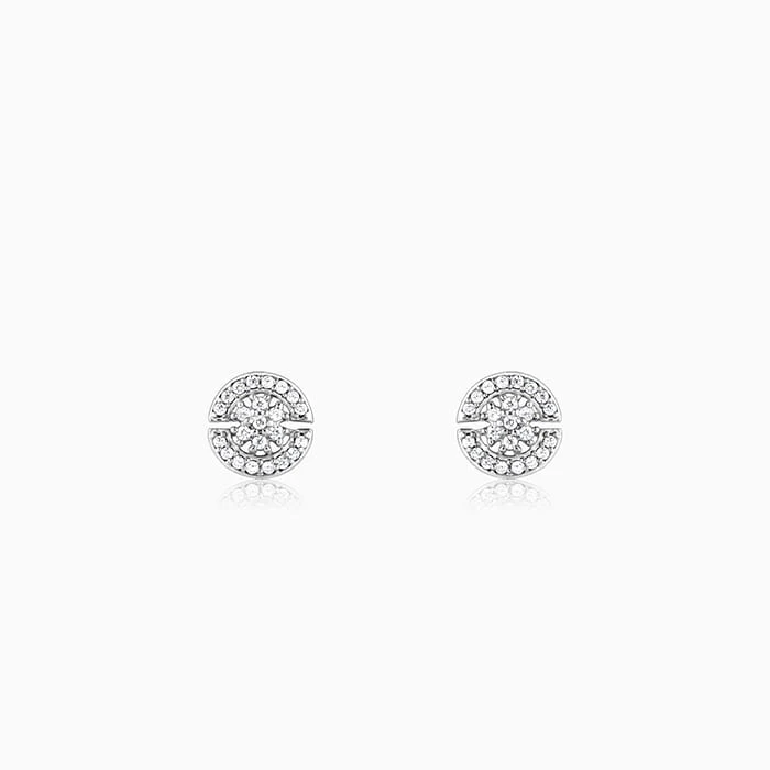 Silver Circular Earrings