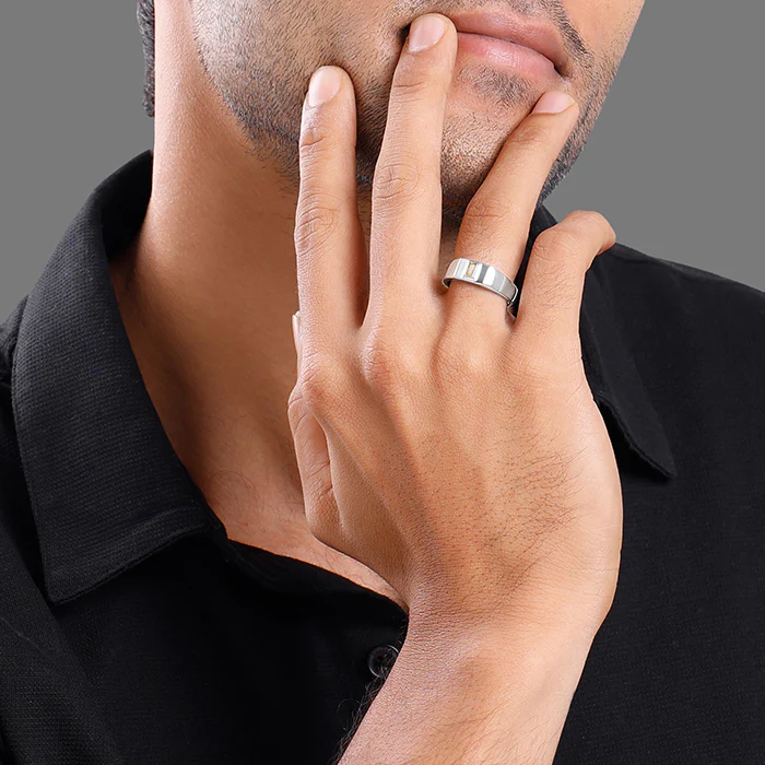 Silver Citrine Blaze Ring For Him - Image 3