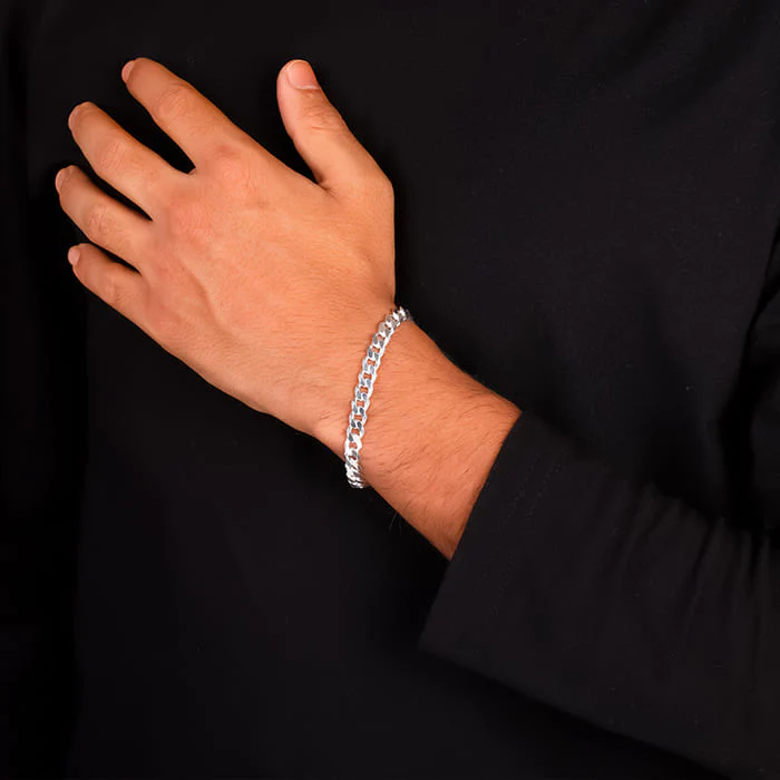 Silver Classic Bracelet for Him - Image 3