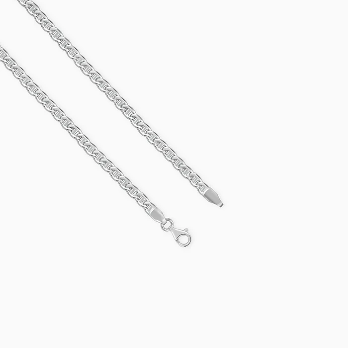 Silver Classic Curb Chain For Him - Image 4
