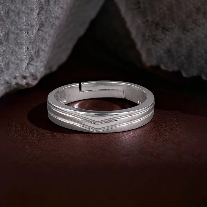 Silver Classic Minimal Ring For Him - Image 2