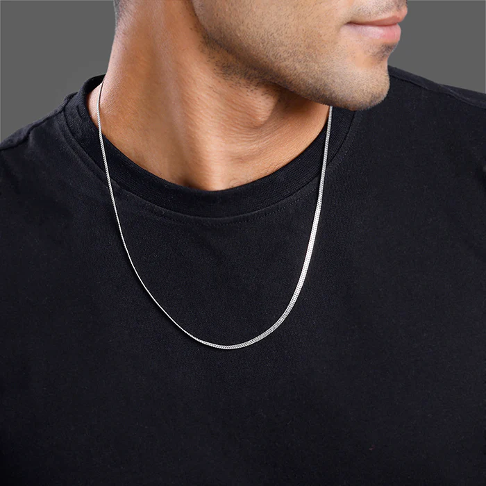 Silver Classic Style Chain For Him - Image 3