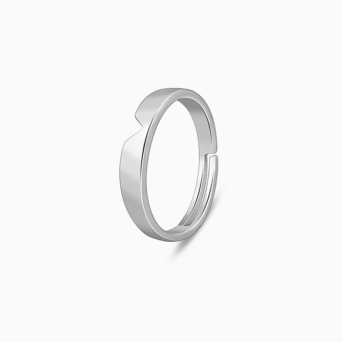 Silver Classic V Ring For Him - Image 5