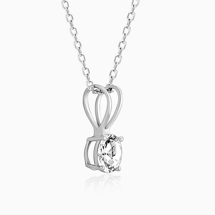 Silver Classic Vintage Solitaire Pendant & Ring Set - Image 8
